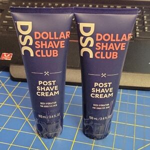 Lot of 2 Dollar Shave Club Post Shave Cream 100ml Tubes New